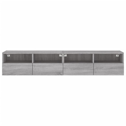 Tv-Wandmeubels 2 St 80X30X30 Cm Bewerkt Hout Grijs Sonoma Eiken