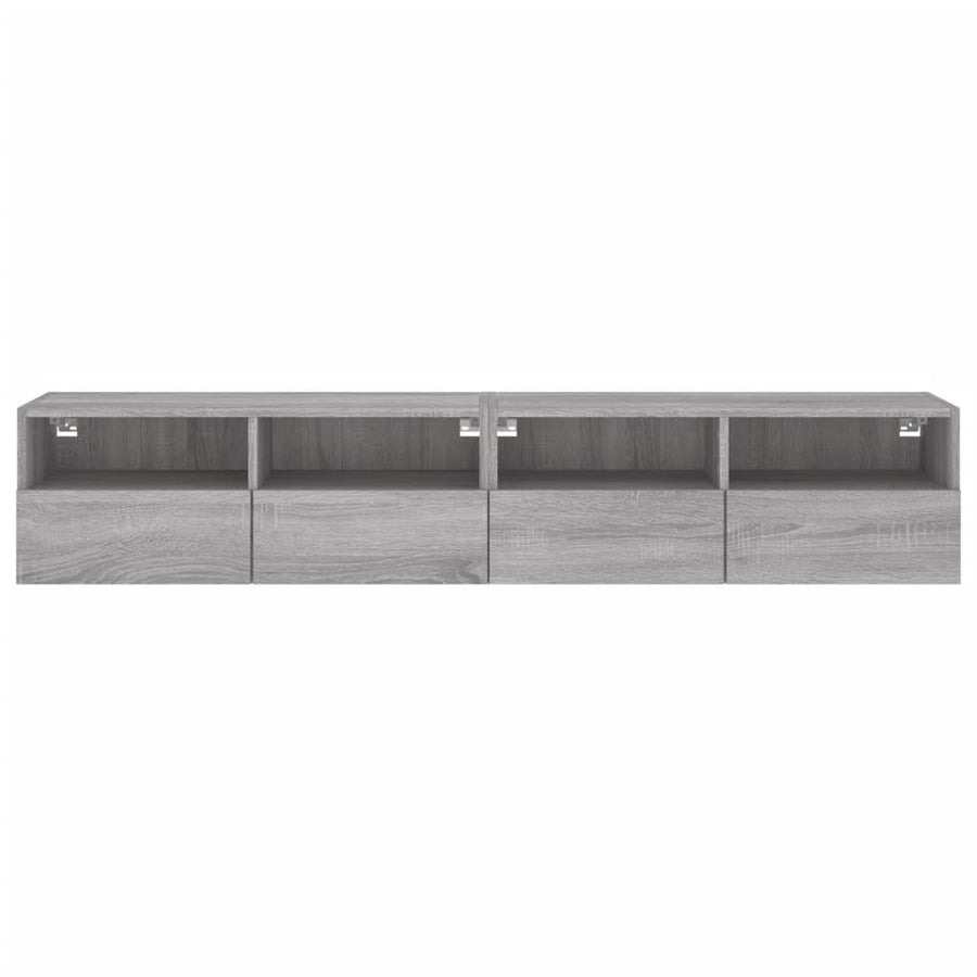 Tv-Wandmeubels 2 St 80X30X30 Cm Bewerkt Hout Grijs Sonoma Eiken