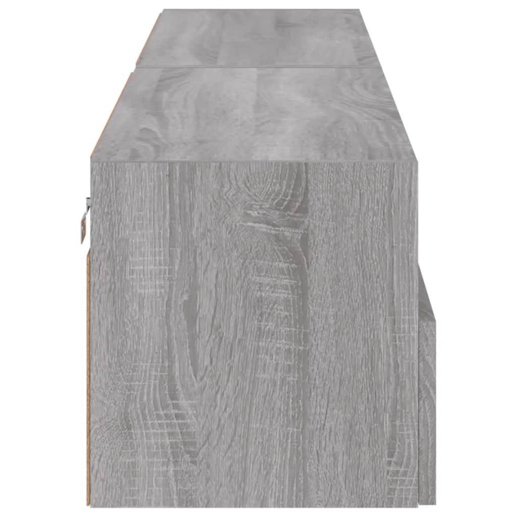 Tv-Wandmeubels 2 St 80X30X30 Cm Bewerkt Hout Grijs Sonoma Eiken