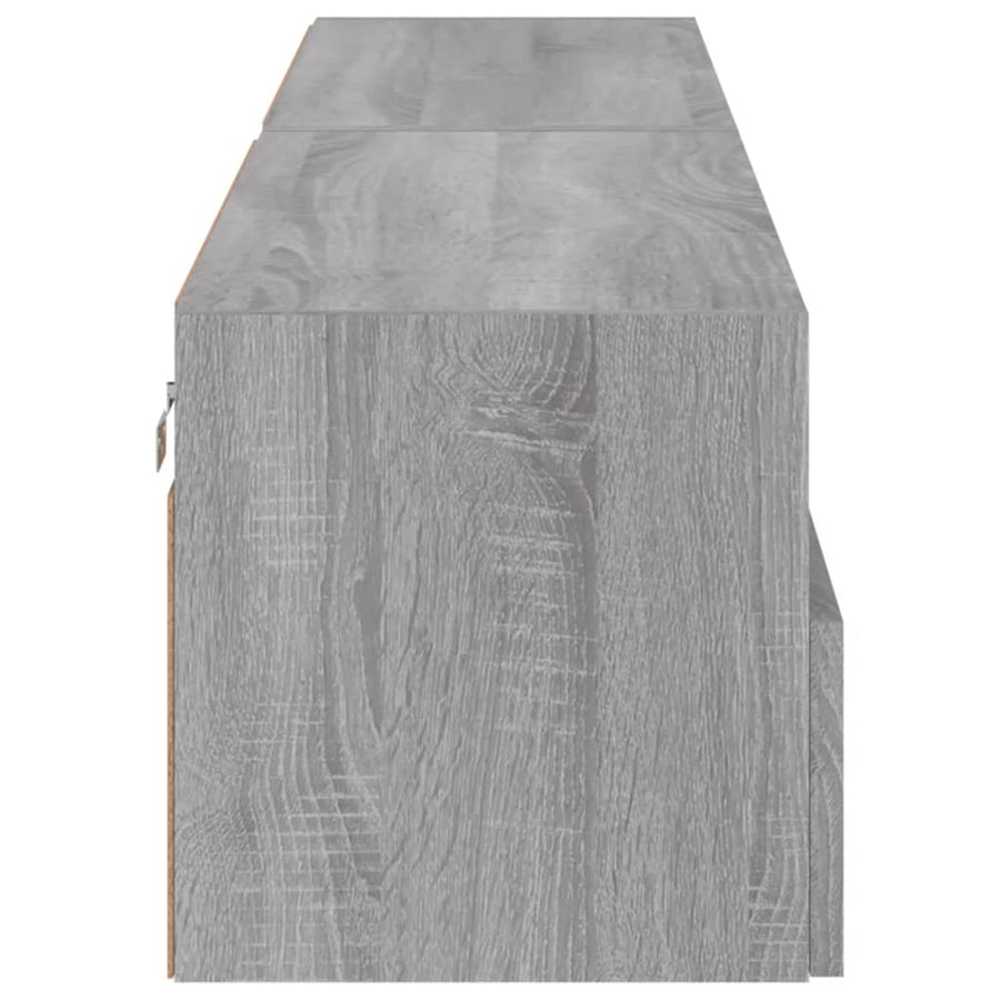 Tv-Wandmeubels 2 St 80X30X30 Cm Bewerkt Hout Grijs Sonoma Eiken