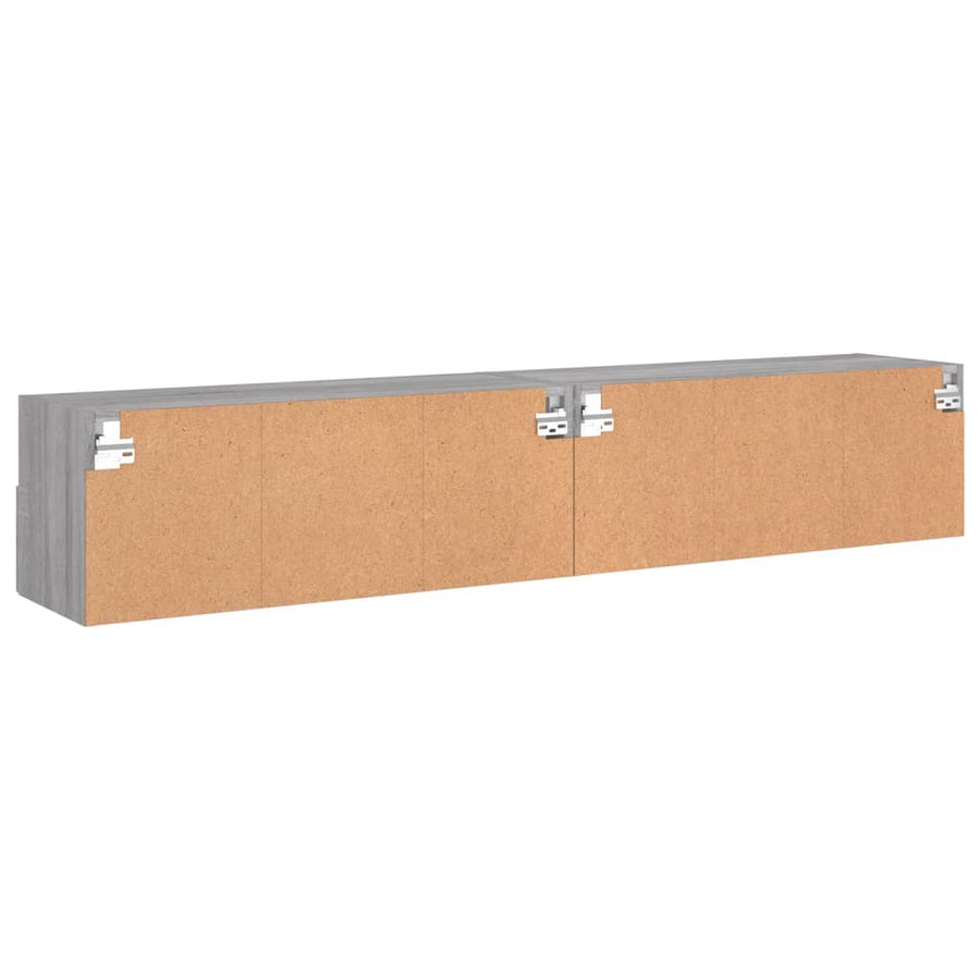 Tv-Wandmeubels 2 St 80X30X30 Cm Bewerkt Hout Grijs Sonoma Eiken