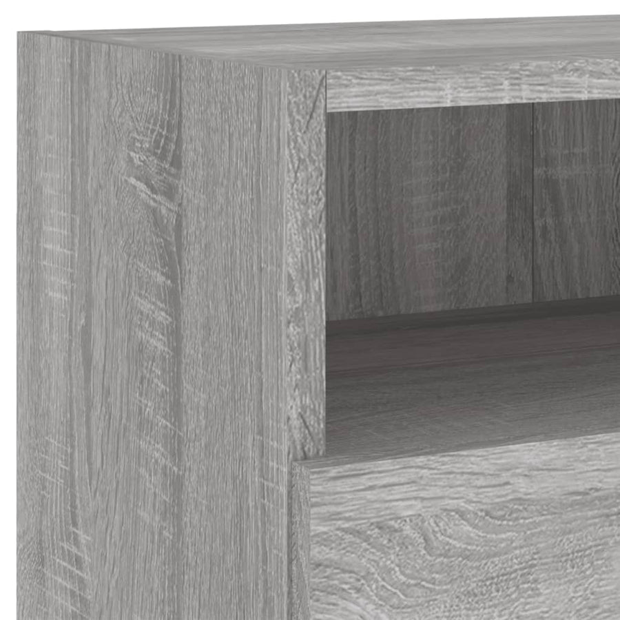 Tv-Wandmeubels 2 St 80X30X30 Cm Bewerkt Hout Grijs Sonoma Eiken