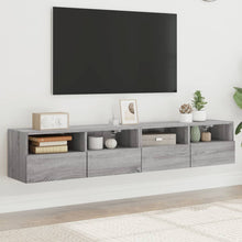 Tv-Wandmeubels 2 St 80X30X30 Cm Bewerkt Hout Grijs Sonoma Eiken