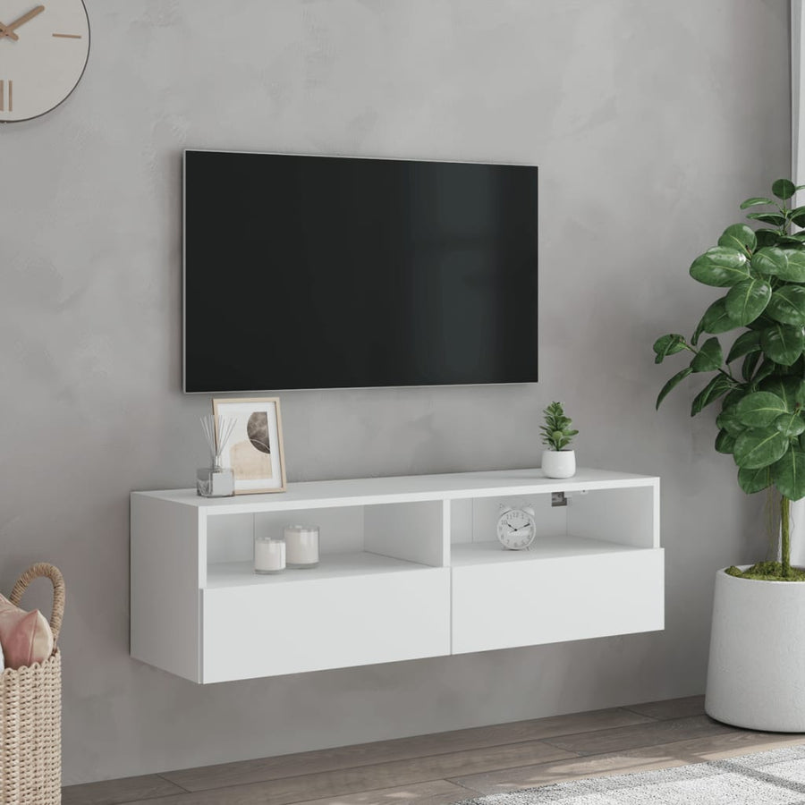 Tv-Wandmeubel 100X30X30 Cm Bewerkt Hout Wit