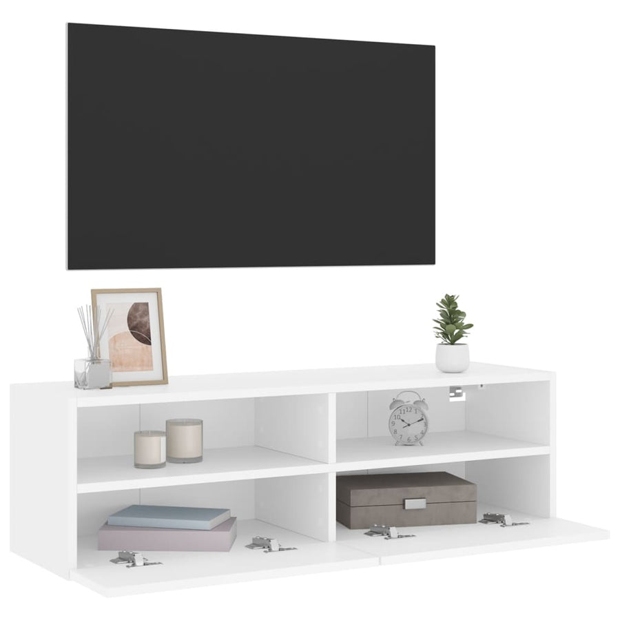 Tv-Wandmeubel 100X30X30 Cm Bewerkt Hout Wit