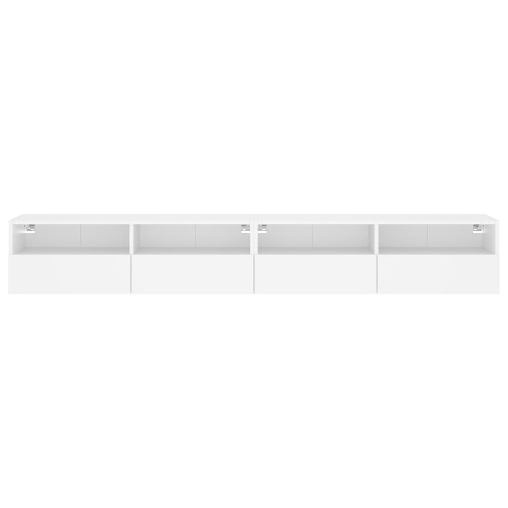 Tv-Wandmeubels 2 St 100X30X30 Cm Bewerkt Hout Wit