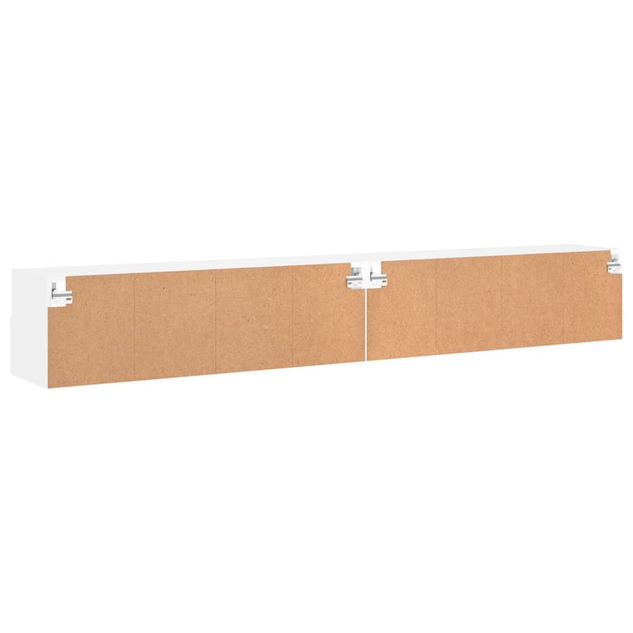 Tv-Wandmeubels 2 St 100X30X30 Cm Bewerkt Hout Wit