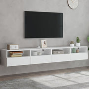 TV cabinets 2 pcs 100x30x30 cm engineered wood white