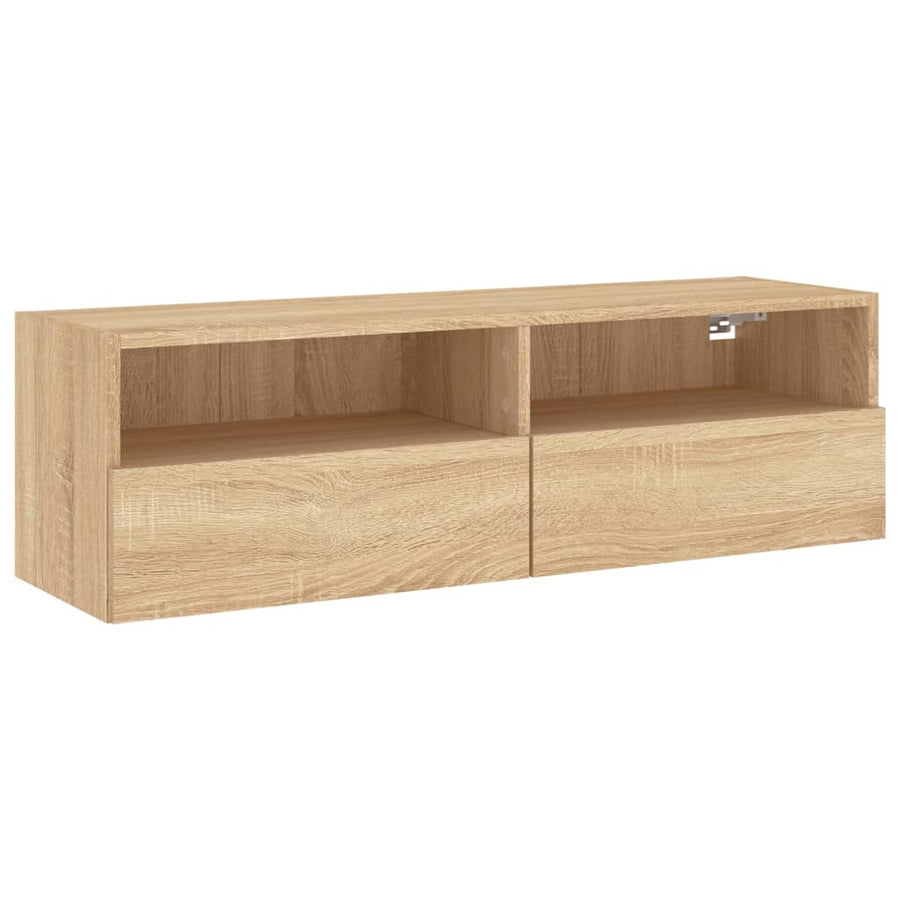 Tv-Wandmeubel 100X30X30 Cm Bewerkt Hout Sonoma Eikenkleurig
