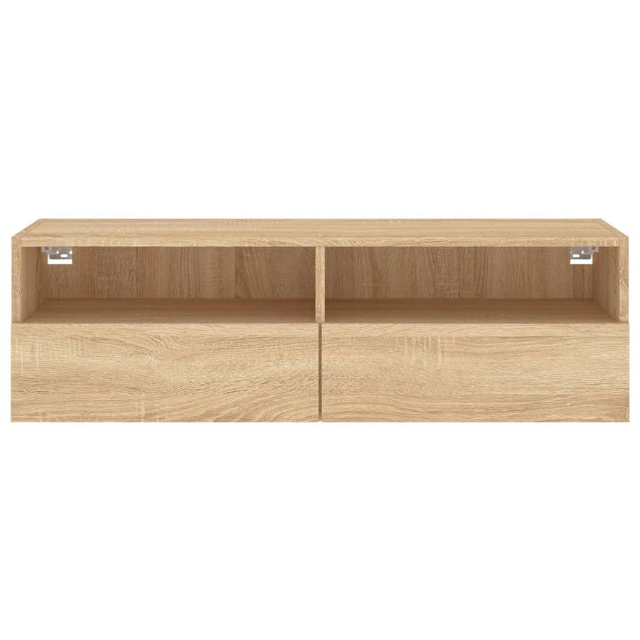 Tv-Wandmeubel 100X30X30 Cm Bewerkt Hout Sonoma Eikenkleurig