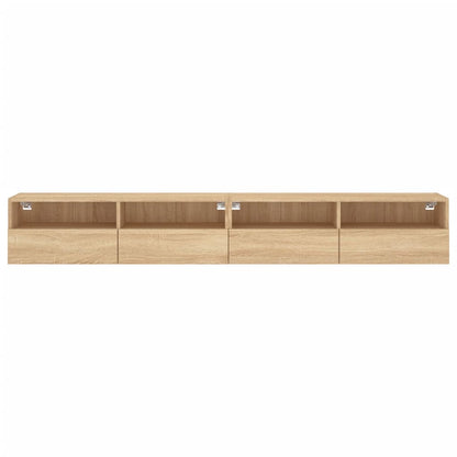 Tv-Wandmeubels 2 St 100X30X30 Cm Hout Sonoma Eikenkleurig