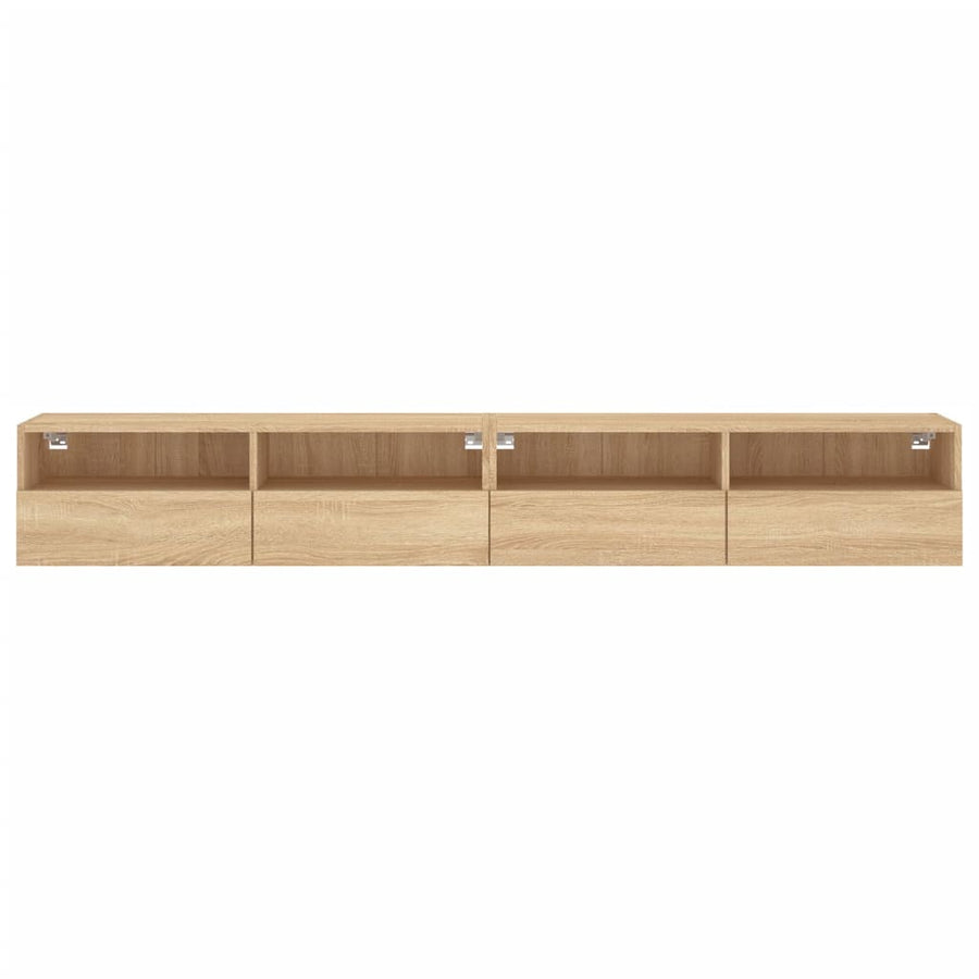 Tv-Wandmeubels 2 St 100X30X30 Cm Hout Sonoma Eikenkleurig