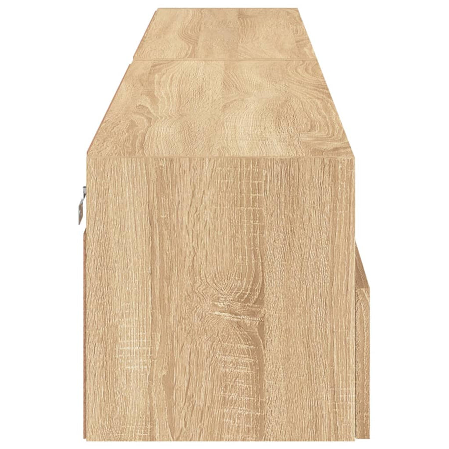 Tv-Wandmeubels 2 St 100X30X30 Cm Hout Sonoma Eikenkleurig