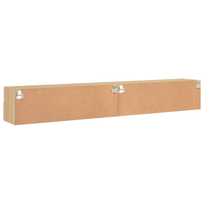 Tv-Wandmeubels 2 St 100X30X30 Cm Hout Sonoma Eikenkleurig