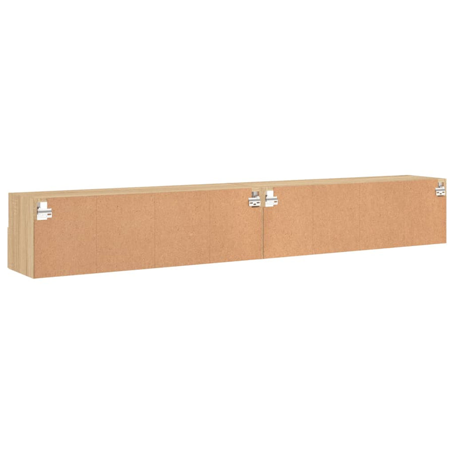 Tv-Wandmeubels 2 St 100X30X30 Cm Hout Sonoma Eikenkleurig