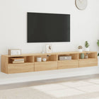 Tv-wandmeubels 2 st 100x30x30 cm bewerkt hout sonoma eiken