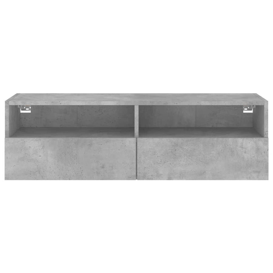 Tv-Wandmeubel 100X30X30 Cm Bewerkt Hout Betongrijs