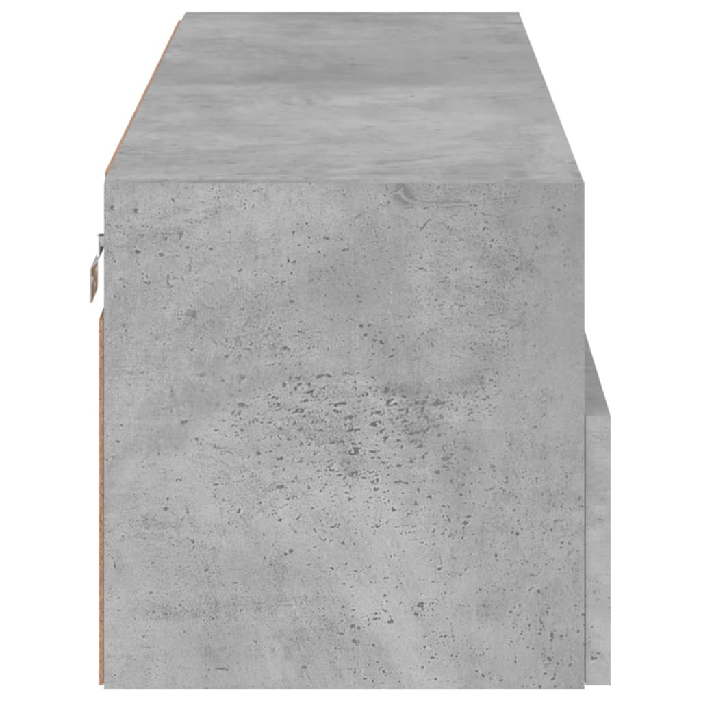 Tv-Wandmeubel 100X30X30 Cm Bewerkt Hout Betongrijs