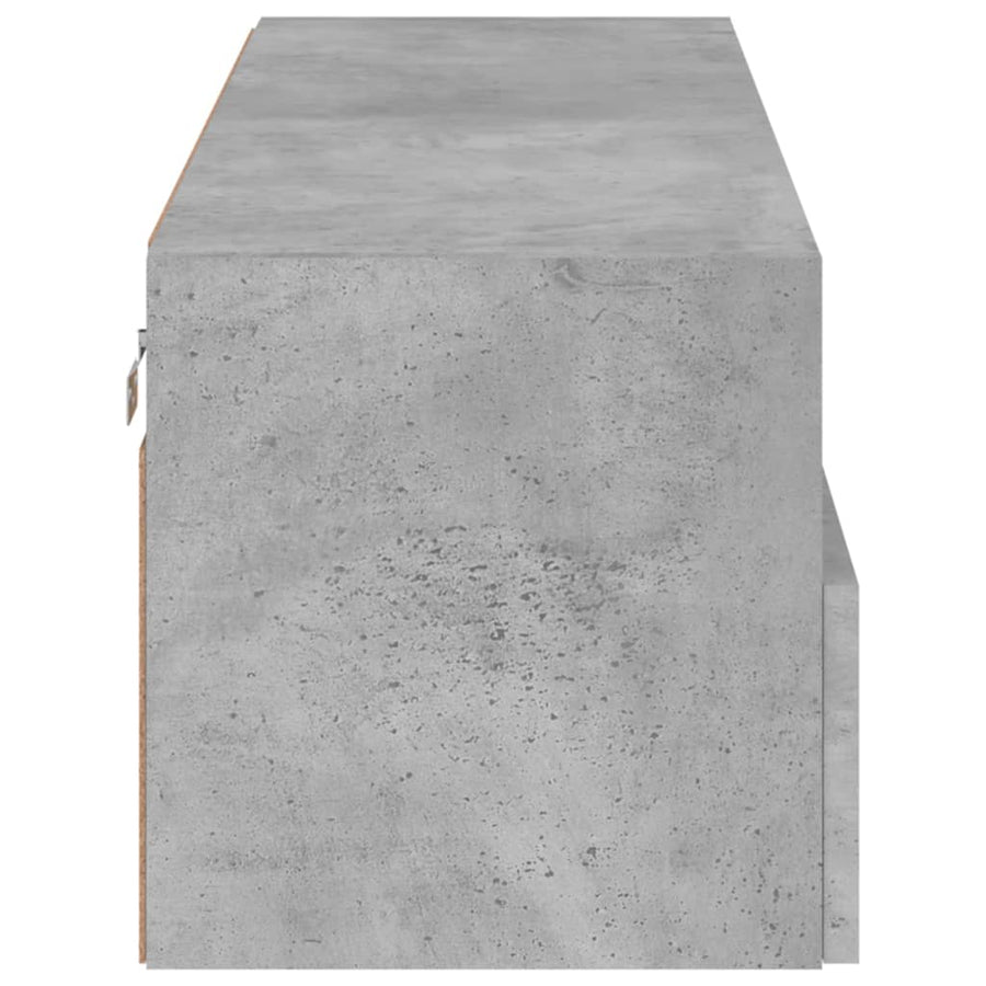 Tv-Wandmeubel 100X30X30 Cm Bewerkt Hout Betongrijs