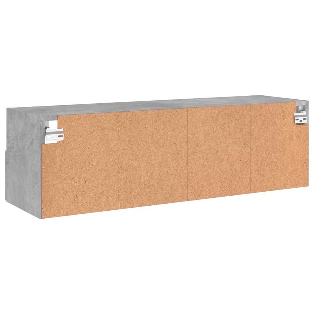Tv-Wandmeubel 100X30X30 Cm Bewerkt Hout Betongrijs