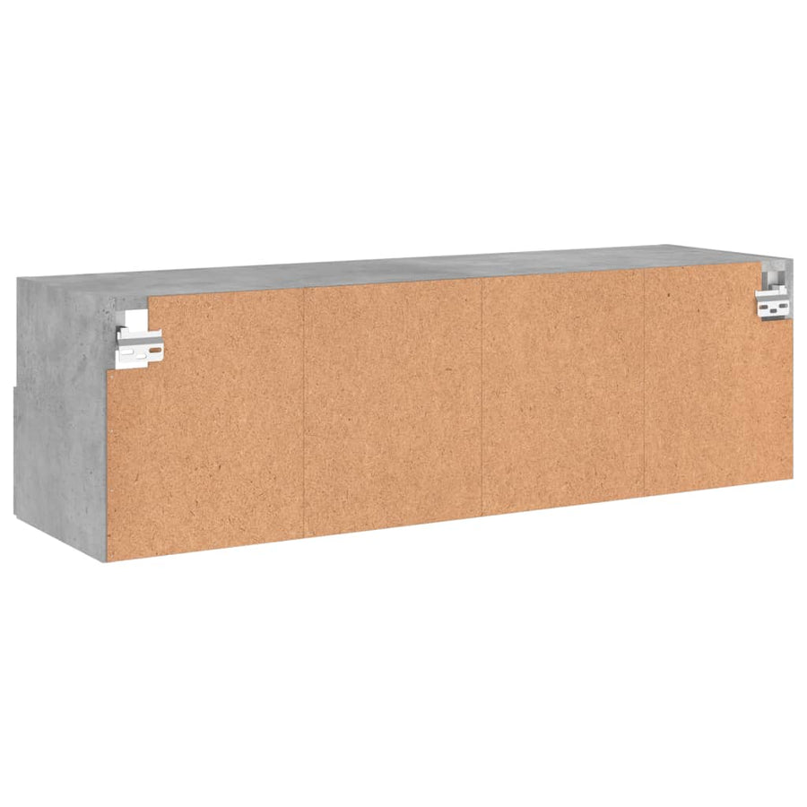 Tv-Wandmeubel 100X30X30 Cm Bewerkt Hout Betongrijs
