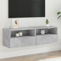Tv-wandmeubel 100x30x30 cm bewerkt hout betongrijs