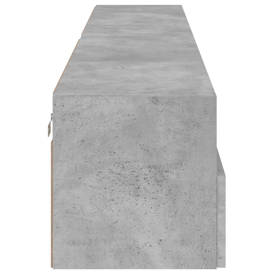 Tv-Wandmeubels 2 St 100X30X30 Cm Bewerkt Hout Betongrijs
