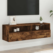 TV cabinet 100x30x30 cm engineered wood smoked oak