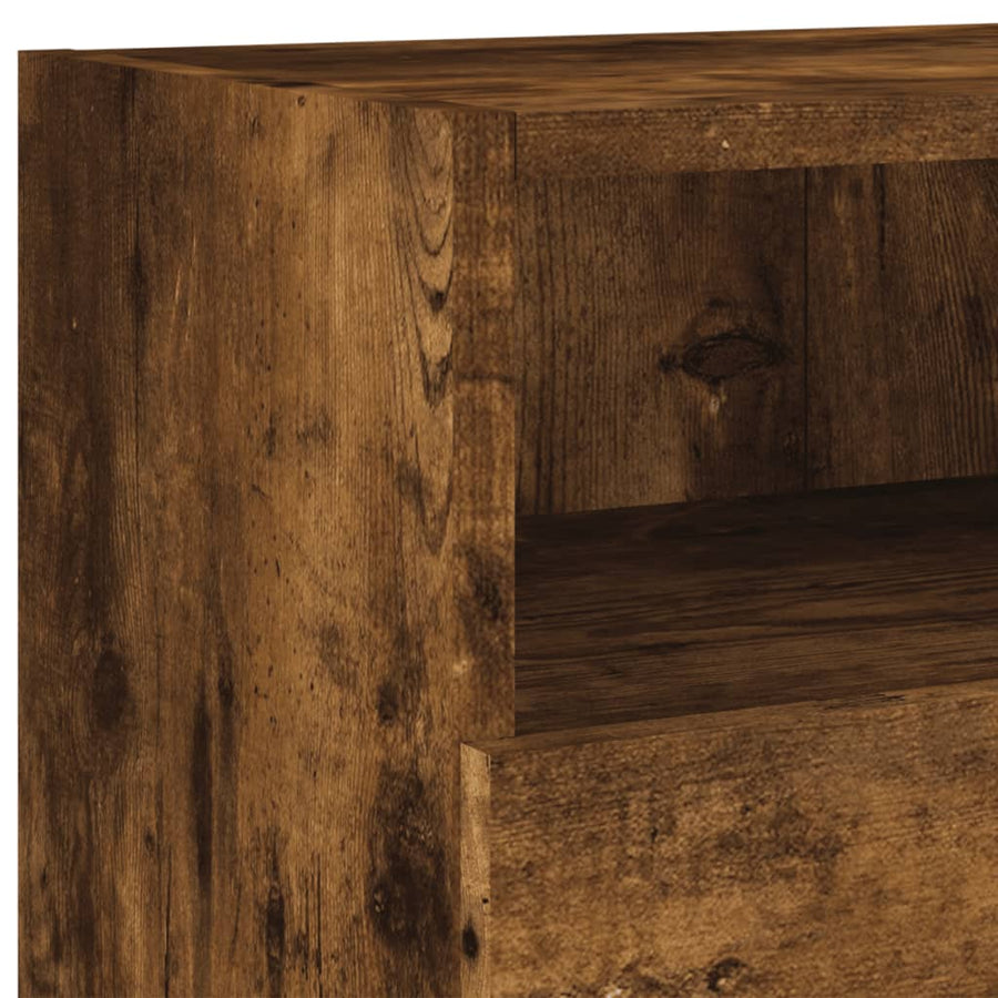Tv-Wandmeubels 2 St 100X30X30 Cm Bewerkt Hout Gerookt Eiken