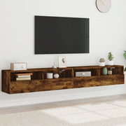 TV cabinets 2 pcs 100x30x30 cm engineered wood smoked oak