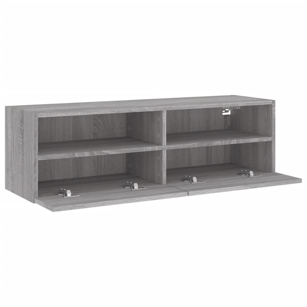 Tv-Wandmeubel 100X30X30 Cm Bewerkt Hout Grijs Sonoma
