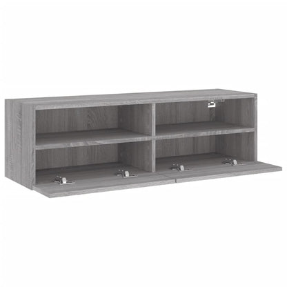 Tv-Wandmeubel 100X30X30 Cm Bewerkt Hout Grijs Sonoma