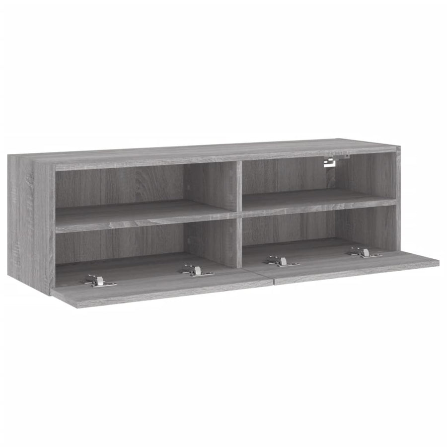 Tv-Wandmeubel 100X30X30 Cm Bewerkt Hout Grijs Sonoma