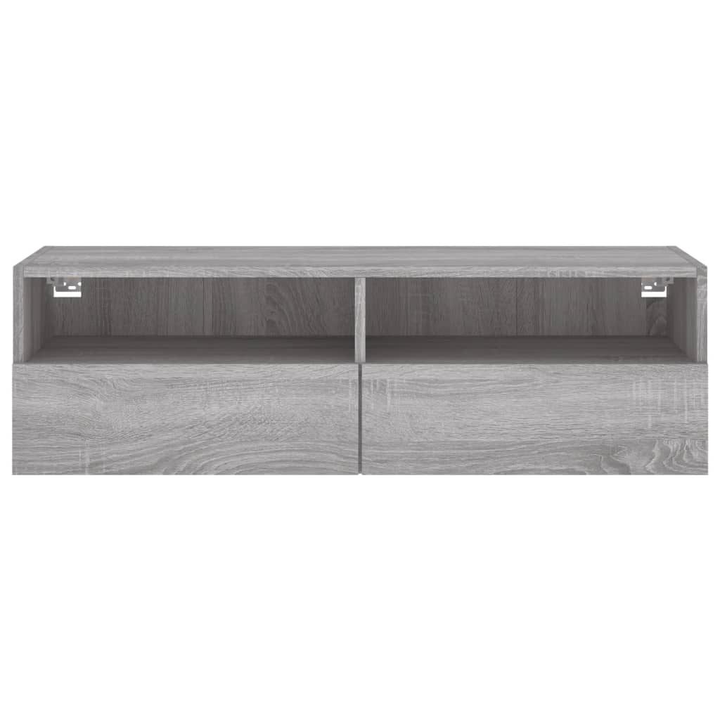 Tv-Wandmeubel 100X30X30 Cm Bewerkt Hout Grijs Sonoma