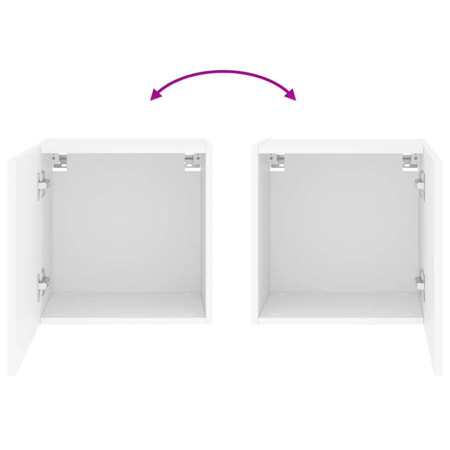 Tv-wandmeubel 40,5x30x40 cm bewerkt hout wit