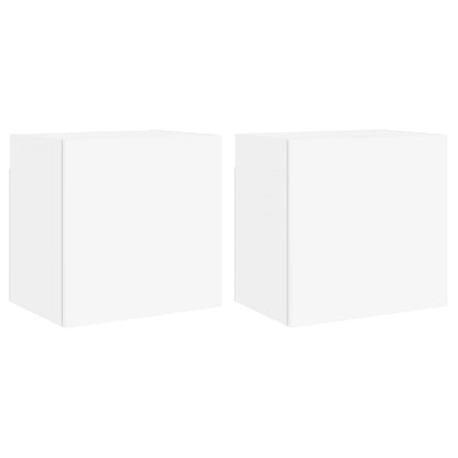 Tv-Wandmeubels 2 St 40,5X30X40 Cm Bewerkt Hout Wit