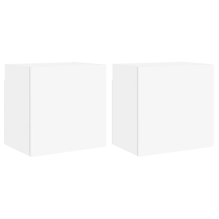 Tv-Wandmeubels 2 St 40,5X30X40 Cm Bewerkt Hout Wit