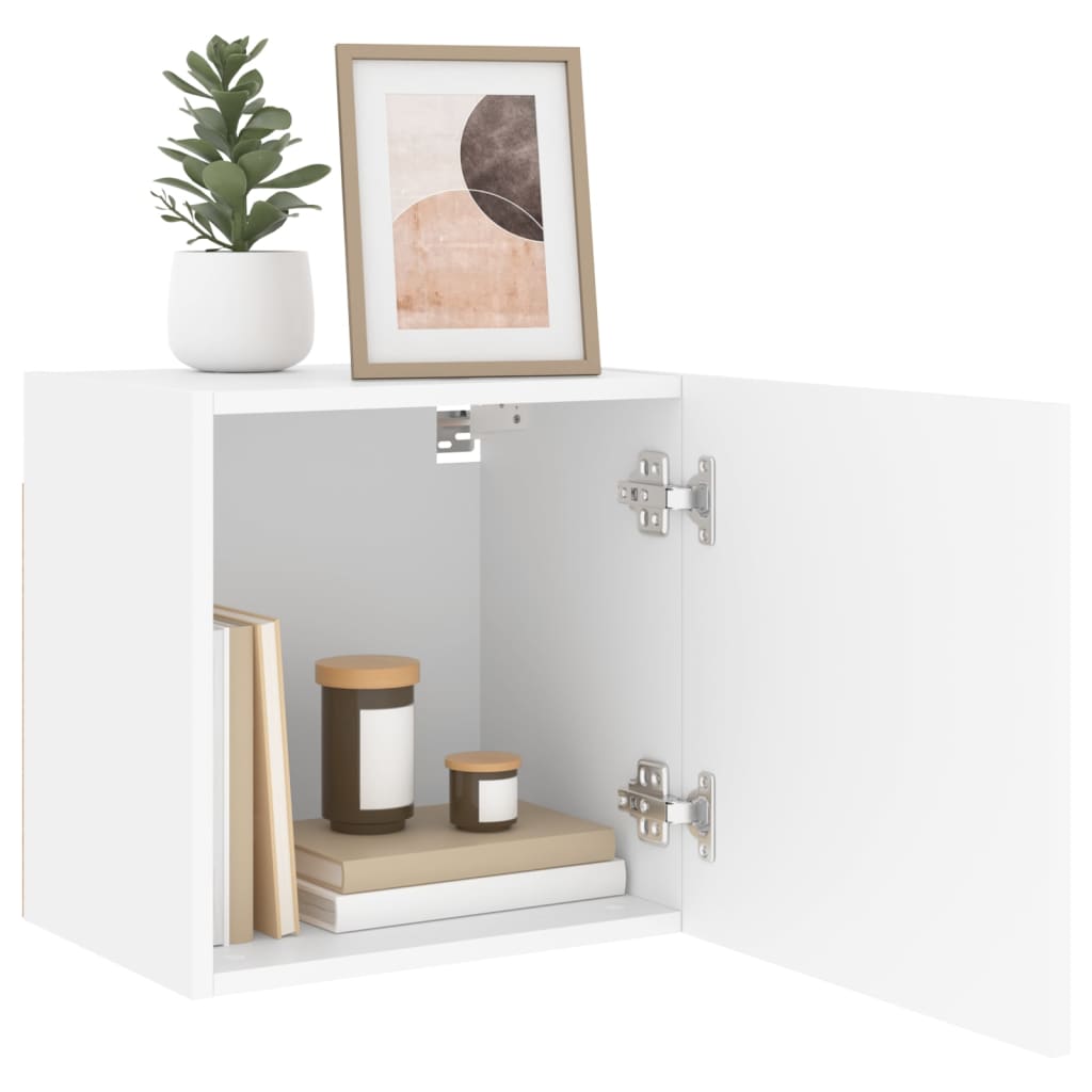 Tv-Wandmeubels 2 St 40,5X30X40 Cm Bewerkt Hout Wit
