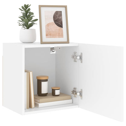 Tv-Wandmeubels 2 St 40,5X30X40 Cm Bewerkt Hout Wit