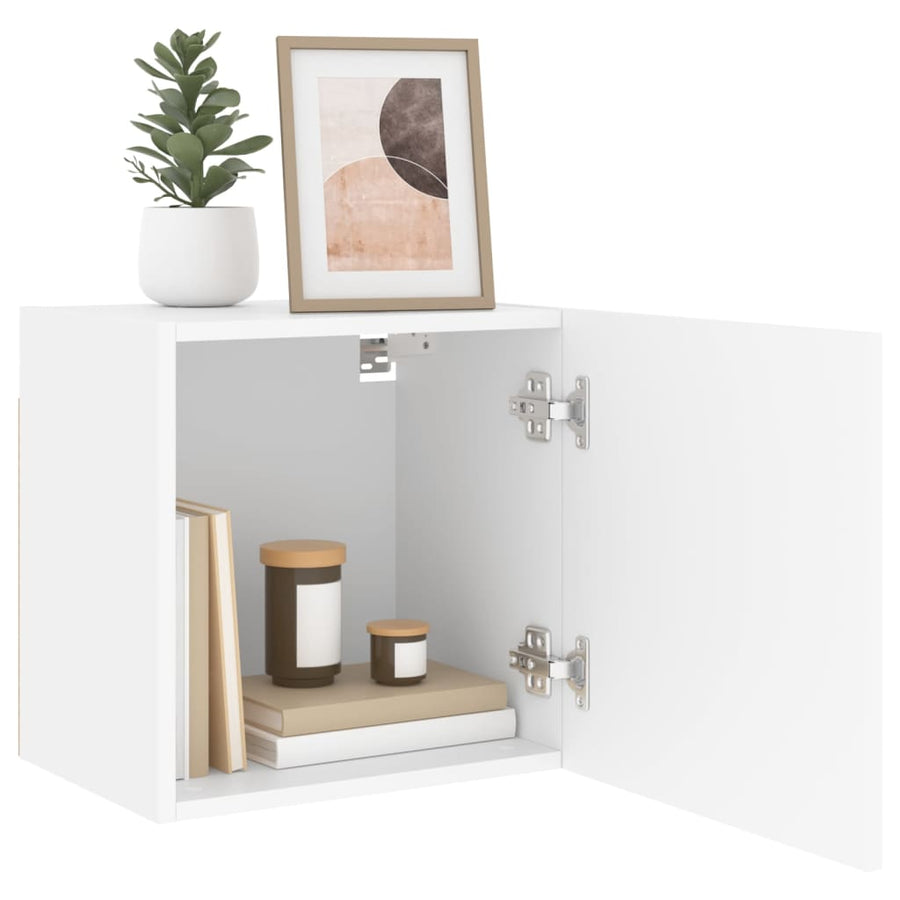 Tv-Wandmeubels 2 St 40,5X30X40 Cm Bewerkt Hout Wit