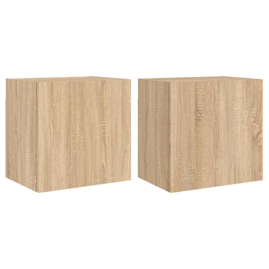 Tv-Wandmeubels 2 St 40,5X30X40 Cm Hout Sonoma Eikenkleurig