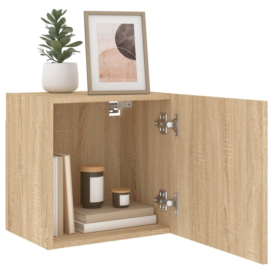 Tv-Wandmeubels 2 St 40,5X30X40 Cm Hout Sonoma Eikenkleurig
