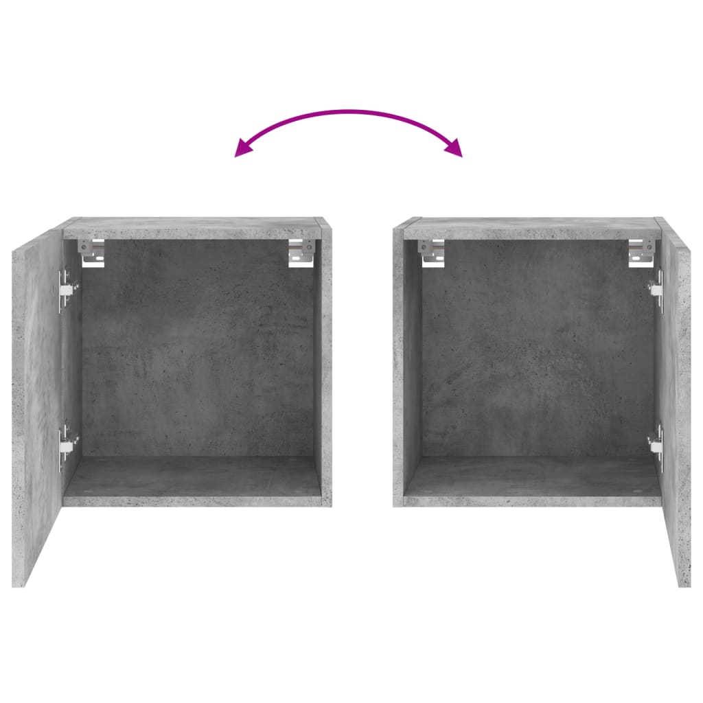 Tv-Wandmeubel 40,5X30X Bewerkt Hout 1 40 cm Betongrijs