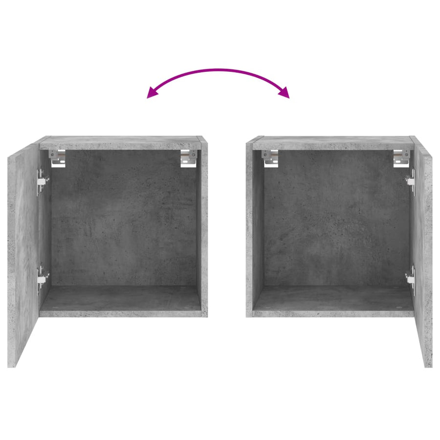 Tv-Wandmeubel 40,5X30X Bewerkt Hout 1 40 cm Betongrijs