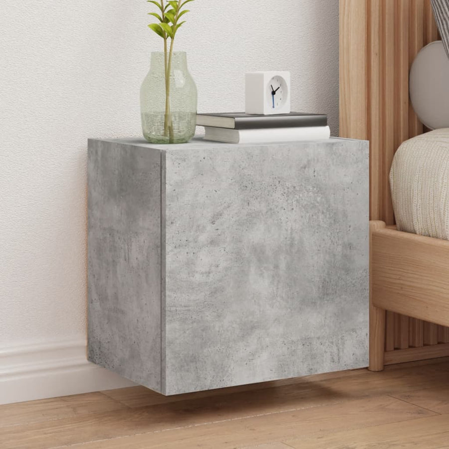 Tv-Wandmeubels 2 St 40,5X30X40 Cm Bewerkt Hout Betongrijs