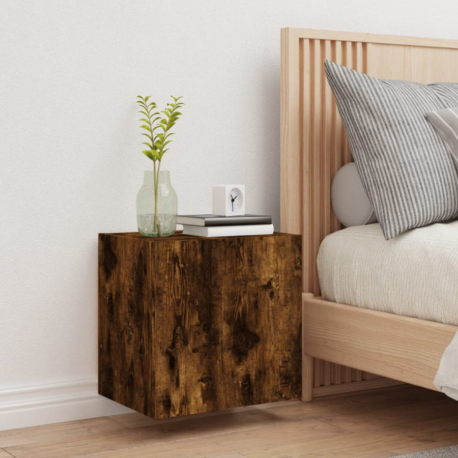 Tv-Wandmeubel 40,5X30X40 Cm Bewerkt Hout Gerookt Eikenkleurig