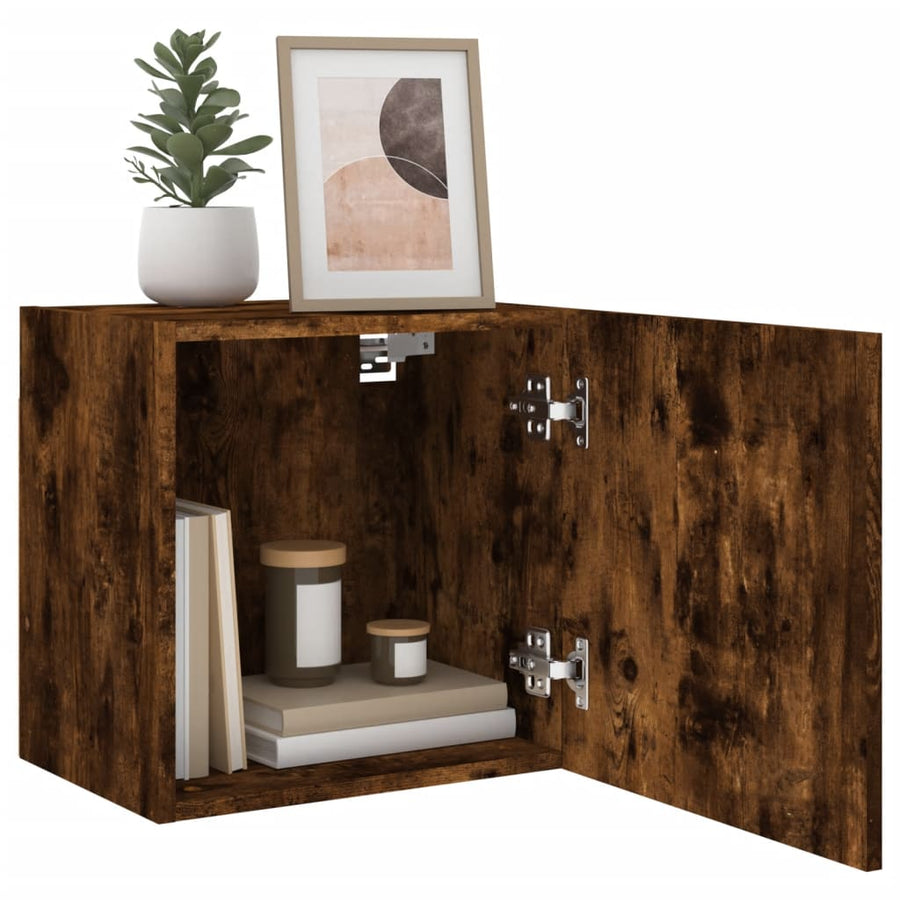 Tv-Wandmeubel 40,5X30X40 Cm Bewerkt Hout Gerookt Eikenkleurig