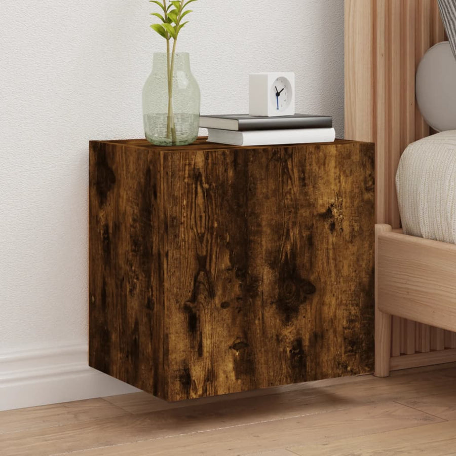 Tv-Wandmeubels 2 St 40,5X30X40 Cm Bewerkt Hout Gerookt Eiken