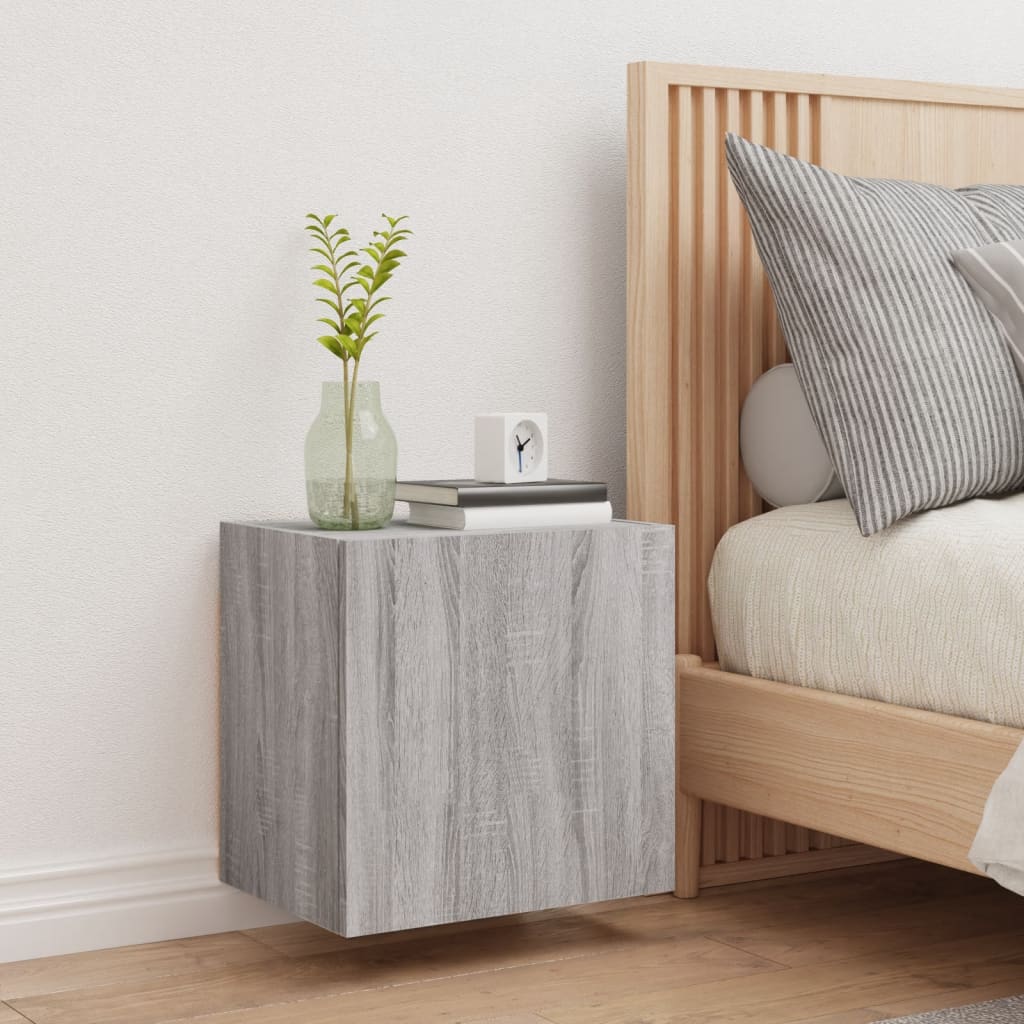 Tv-Wandmeubel 40,5X30X40 Cm Bewerkt Hout Grijs Sonoma