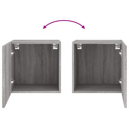 Tv-Wandmeubel 40,5X30X40 Cm Bewerkt Hout Grijs Sonoma